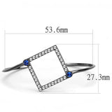 TK3288 - IP Light Black (IP Gun) Stainless Steel Bangle with Top Grade Crystal in Montana - Alamode - Flyclothing LLC