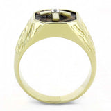 TK3464 - IP Gold(Ion Plating) Stainless Steel Ring with Top Grade Crystal in Clear - Alamode - Flyclothing LLC