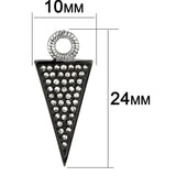 TK3485 - Two-Tone IP Black (Ion Plating) Stainless Steel Earrings with Top Grade Crystal in Clear - Alamode - Flyclothing LLC