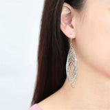 TK3500 - High polished (no plating) Stainless Steel Earrings with No Stone - Alamode - Flyclothing LLC