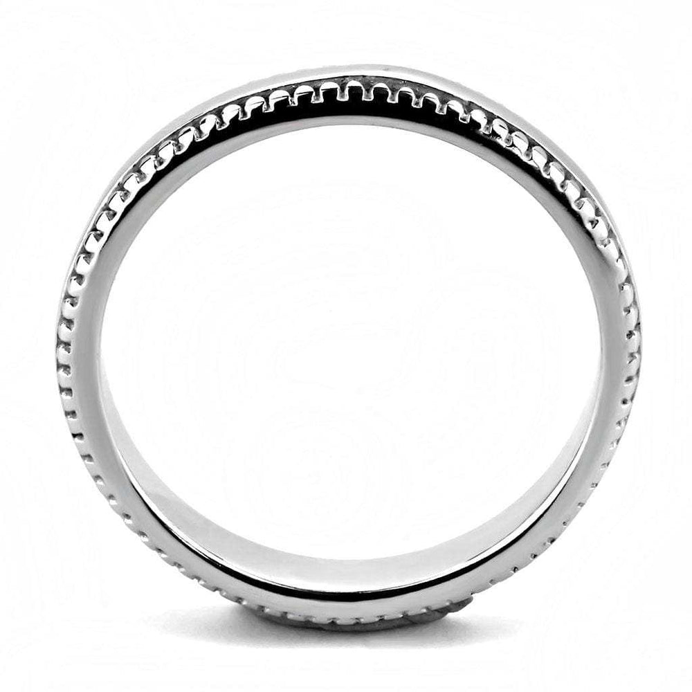 TK3503 - High polished (no plating) Stainless Steel Ring with No Stone - Alamode - Flyclothing LLC