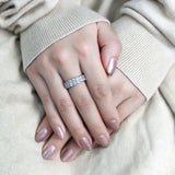 TK3504 - High polished (no plating) Stainless Steel Ring with AAA Grade CZ in Clear - Alamode - Flyclothing LLC