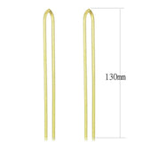 TK3531 - IP Gold(Ion Plating) Stainless Steel Earrings with No Stone - Alamode - Flyclothing LLC