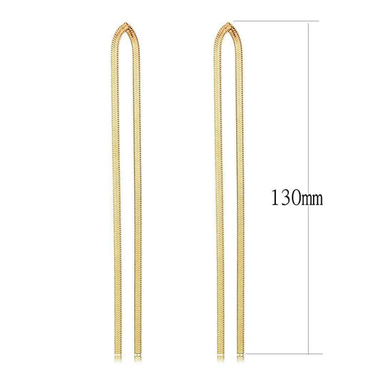 TK3532 - IP Rose Gold(Ion Plating) Stainless Steel Earrings with No Stone - Alamode - Flyclothing LLC