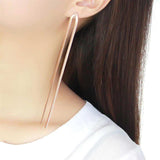 TK3532 - IP Rose Gold(Ion Plating) Stainless Steel Earrings with No Stone - Alamode - Flyclothing LLC