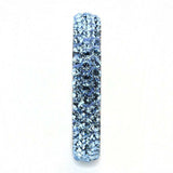 TK3535 - High polished (no plating) Stainless Steel Ring with Top Grade Crystal in Sea Blue - Alamode - Flyclothing LLC