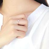 TK3558 - IP Rose Gold(Ion Plating) Stainless Steel Ring with AAA Grade CZ in Rose - Alamode - Flyclothing LLC