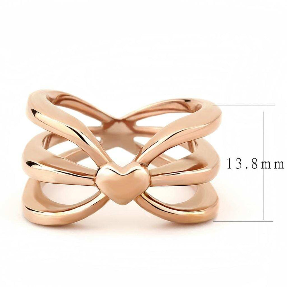 TK3575 - IP Rose Gold(Ion Plating) Stainless Steel Ring with No Stone - Alamode - Flyclothing LLC
