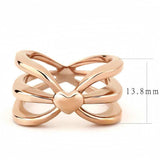 TK3575 - IP Rose Gold(Ion Plating) Stainless Steel Ring with No Stone - Alamode - Flyclothing LLC