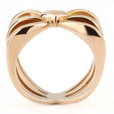 TK3575 - IP Rose Gold(Ion Plating) Stainless Steel Ring with No Stone - Alamode - Flyclothing LLC
