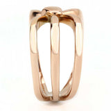 TK3575 - IP Rose Gold(Ion Plating) Stainless Steel Ring with No Stone - Alamode - Flyclothing LLC