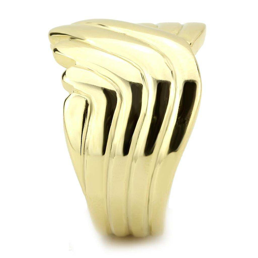 TK3576 - IP Gold(Ion Plating) Stainless Steel Ring with No Stone - Alamode - Flyclothing LLC
