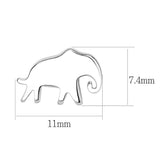 TK3600 - High polished (no plating) Stainless Steel Earrings with No Stone - Alamode - Flyclothing LLC