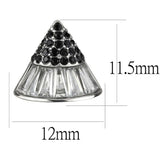 TK3613 - No Plating Stainless Steel Earrings with AAA Grade CZ in Clear - Alamode - Flyclothing LLC