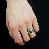 TK3617 - High polished (no plating) Stainless Steel Ring with Top Grade Crystal in Jet - Alamode - Flyclothing LLC
