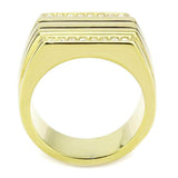 TK3618 - IP Gold(Ion Plating) Stainless Steel Ring with Top Grade Crystal in Clear - Alamode - Flyclothing LLC