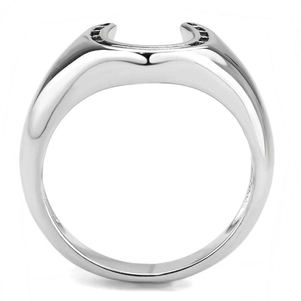 TK3619 - High polished (no plating) Stainless Steel Ring with No Stone - Alamode - Flyclothing LLC