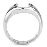 TK3619 - High polished (no plating) Stainless Steel Ring with No Stone - Alamode - Flyclothing LLC