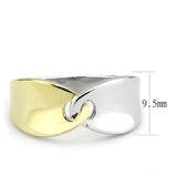TK3630 - Two-Tone IP Gold (Ion Plating) Stainless Steel Ring with No Stone - Alamode - Flyclothing LLC