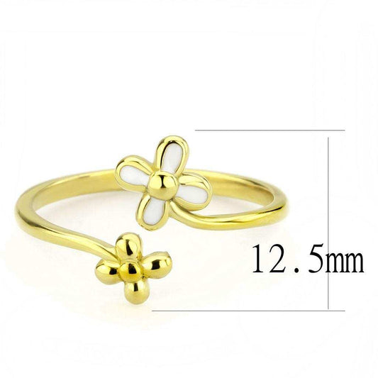TK3631 - IP Gold(Ion Plating) Stainless Steel Ring with No Stone - Alamode - Flyclothing LLC