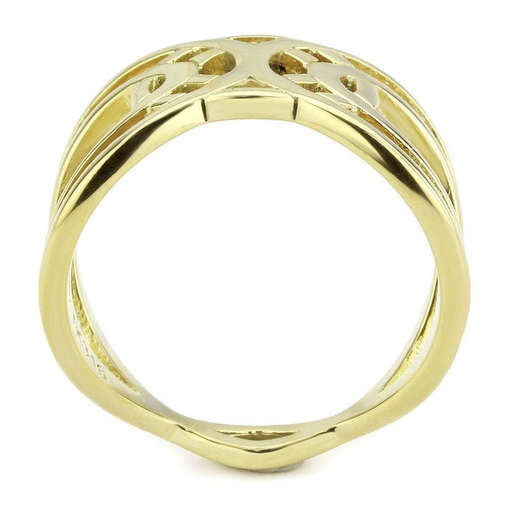 TK3639 - IP Gold(Ion Plating) Stainless Steel Ring with No Stone - Alamode - Flyclothing LLC