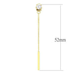 TK3681 - IP Gold(Ion Plating) Stainless Steel Earrings with AAA Grade CZ in Clear - Alamode - Flyclothing LLC