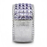 TK3703 - High polished (no plating) Stainless Steel Ring with Top Grade Crystal in Multi Color - Alamode - Flyclothing LLC