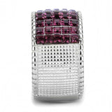 TK3703 - High polished (no plating) Stainless Steel Ring with Top Grade Crystal in Multi Color - Alamode - Flyclothing LLC