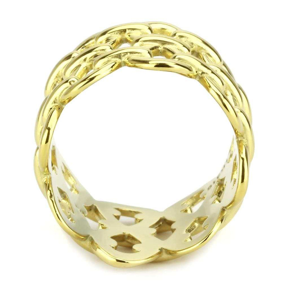 TK3716 - IP Gold(Ion Plating) Stainless Steel Ring with No Stone - Alamode - Flyclothing LLC