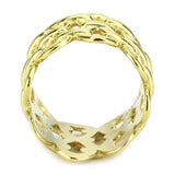 TK3716 - IP Gold(Ion Plating) Stainless Steel Ring with No Stone - Alamode - Flyclothing LLC