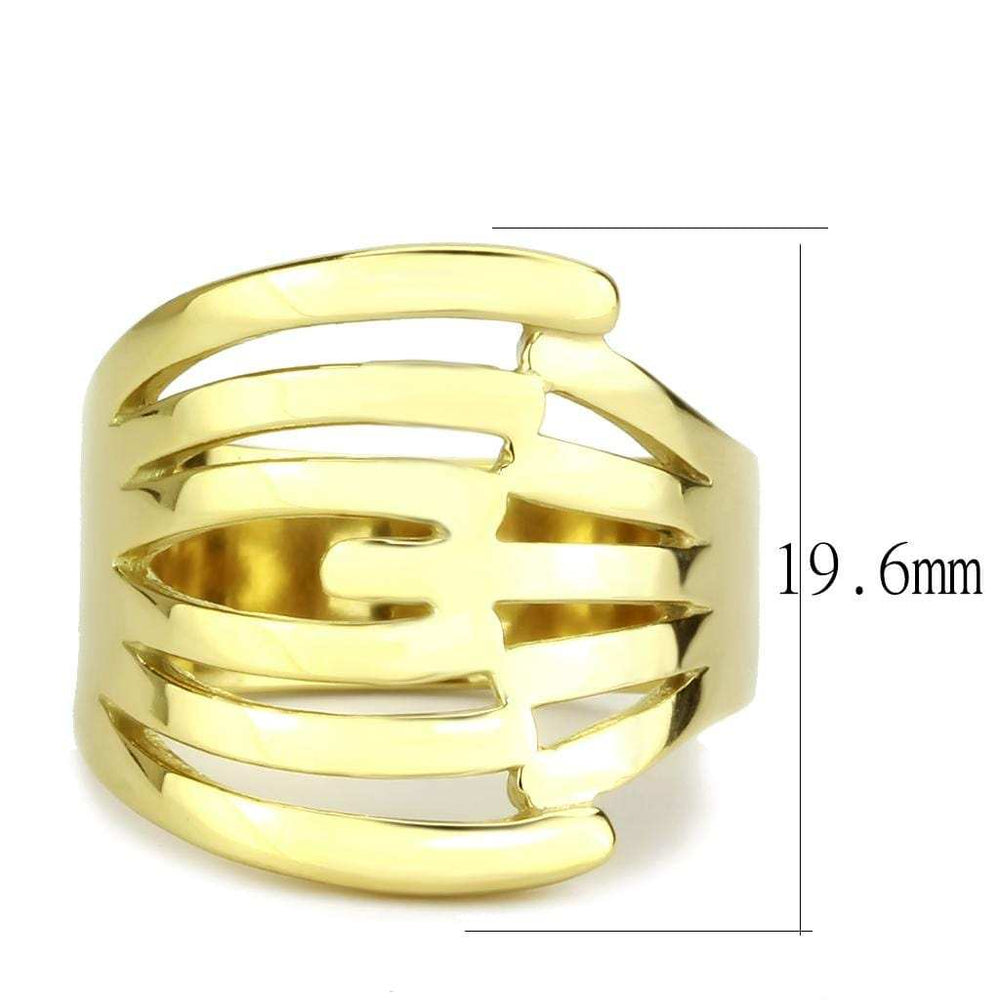 TK3717 - IP Gold(Ion Plating) Stainless Steel Ring with No Stone - Alamode - Flyclothing LLC