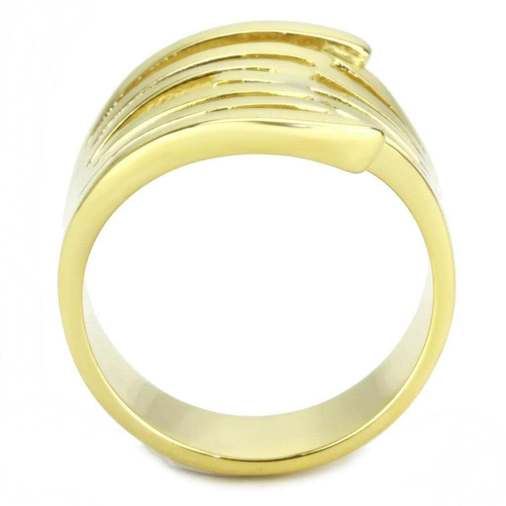 TK3717 - IP Gold(Ion Plating) Stainless Steel Ring with No Stone - Alamode - Flyclothing LLC