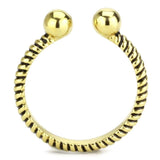 TK3719 - IP Gold(Ion Plating) Stainless Steel Ring with No Stone - Alamode - Flyclothing LLC