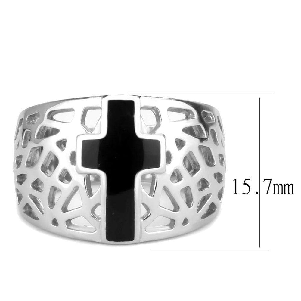 TK3720 - High polished (no plating) Stainless Steel Ring with No Stone - Alamode - Flyclothing LLC