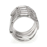 TK3729 High polished Stainless Steel Ring with AAA Grade CZ in Clear - Alamode - Flyclothing LLC