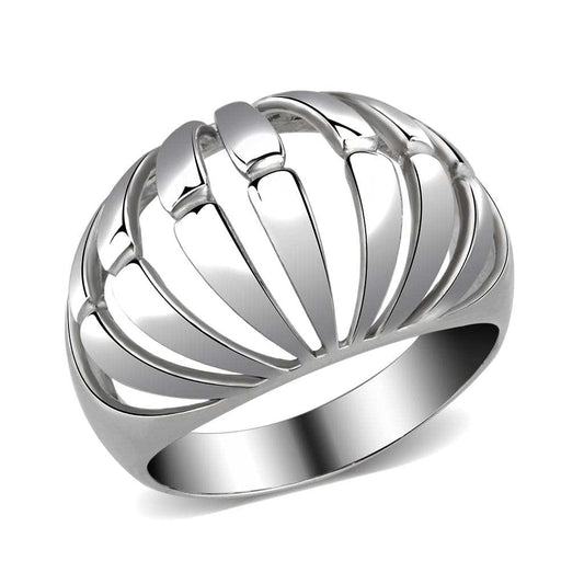 TK3732 High polished Stainless Steel Ring with NoStone in No Stone - Alamode - Flyclothing LLC