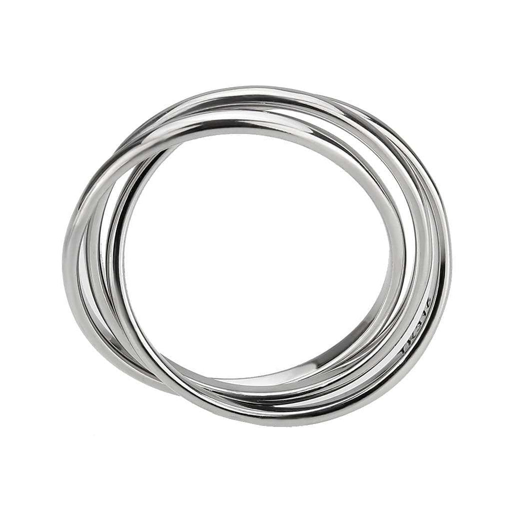 TK3743 - High polished Stainless Steel Interlocking Ring - Alamode - Flyclothing LLC