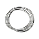 TK3743 - High polished Stainless Steel Interlocking Ring - Alamode - Flyclothing LLC