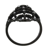 TK3749 IP Black Stainless Steel Ring with AAA Grade CZ in Clear - Alamode - Flyclothing LLC