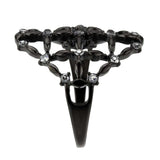 TK3749 IP Black Stainless Steel Ring with AAA Grade CZ in Clear - Alamode - Flyclothing LLC