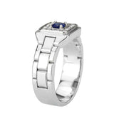TK3771 - High polished (no plating) Stainless Steel Ring with Synthetic in Montana - Alamode - Flyclothing LLC
