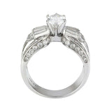 TK3777 - High polished (no plating) Stainless Steel Ring with AAA Grade CZ in Clear - Alamode - Flyclothing LLC
