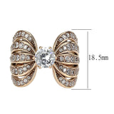 TK3786 - IP Rose Gold(Ion Plating) Stainless Steel Ring with AAA Grade CZ in Clear - Alamode - Flyclothing LLC