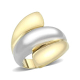 TK3796 - Two Tone IP Gold (Ion Plating) Stainless Steel Ring with NoStone in No Stone - Alamode - Flyclothing LLC