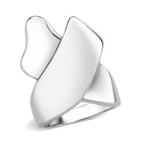 TK3798 - High polished (no plating) Stainless Steel Ring with NoStone in No Stone - Alamode - Flyclothing LLC