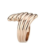 TK3800 - IP Rose Gold(Ion Plating) Stainless Steel Ring with NoStone in No Stone - Alamode - Flyclothing LLC