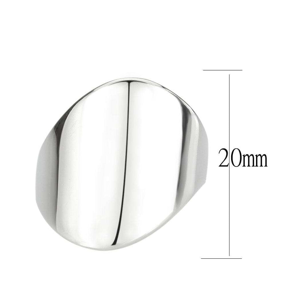 TK3801 - High polished (no plating) Stainless Steel Ring with NoStone in No Stone - Alamode - Flyclothing LLC