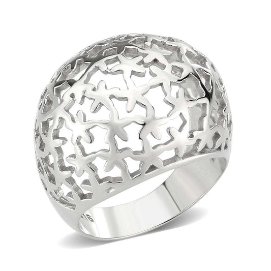 TK3802 - High polished (no plating) Stainless Steel Ring with NoStone in No Stone - Alamode - Flyclothing LLC