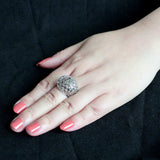 TK3802 - High polished (no plating) Stainless Steel Ring with NoStone in No Stone - Alamode - Flyclothing LLC