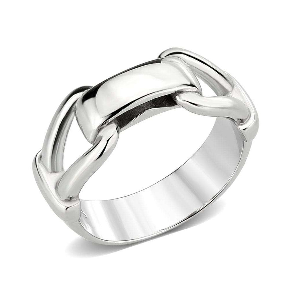 TK3803 - High polished (no plating) Stainless Steel Ring with NoStone in No Stone - Alamode - Flyclothing LLC